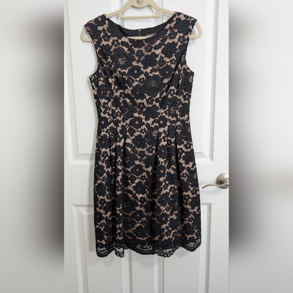 Vince Camuto black lace cocktail dress